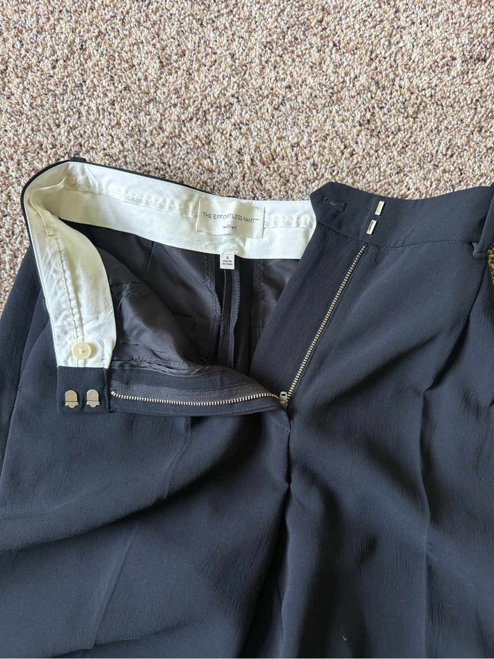 Aritzia Black High-Waist Trousers